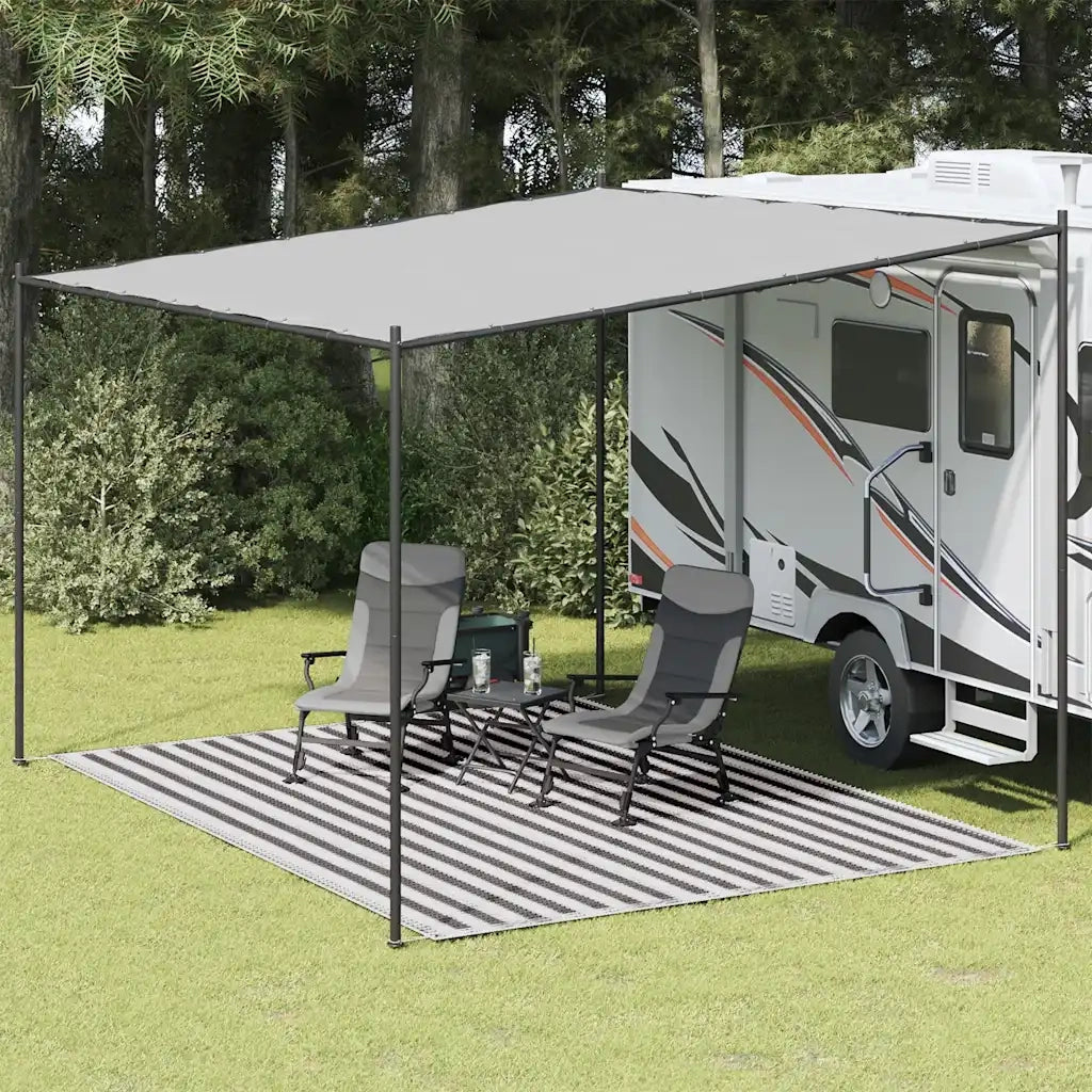Tappeto da Tenda 300x400 cm Antracite e Bianco