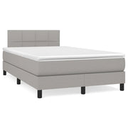 Letto a Molle Materasso e LED Grigio Chiaro 120x190 cm Tessuto 3270039