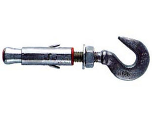 tassello in acciaio con gancio "slm" - slm  6 ma gancio asola occhio mm.7,5 cod:ferx.fer63111