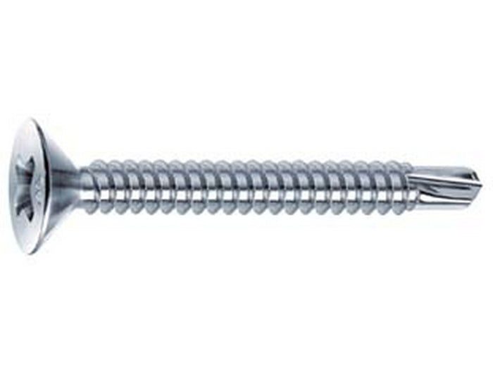 viti autoperforanti testa svasata piana acciaio zincato bianco - ø mm.3,5x3 cod:ferx.fer130950