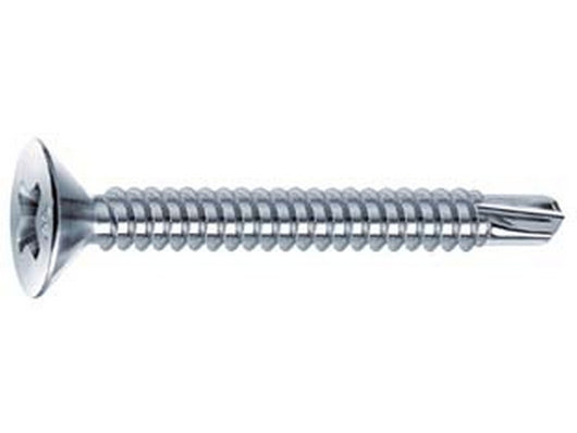 viti autoperforanti testa svasata piana acciaio zincato bianco - ø mm.4,8x5 cod:ferx.fer86592