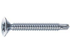 viti autoperforanti testa svasata piana acciaio zincato bianco - ø mm.4,2x3 cod:ferx.fer131018