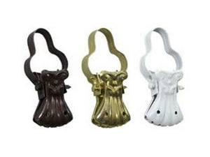 pinzettoni per tende barocco  - in ferro laccato bianco cod:ferx.fer3148