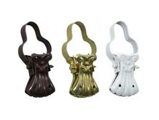 pinzettoni per tende barocco  - in ferro laccato bianco cod:ferx.fer3148