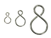 ganci ad "s" in acciaio nichelato - ø mm.2x21x32 cod:ferx.fer4169