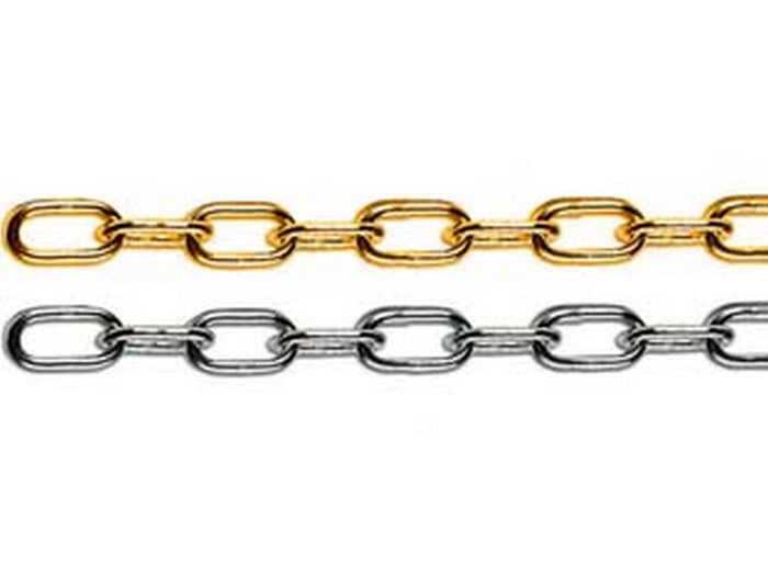 catena genovese in matassine - n°12 maglia ø mm.1,6 ferro ottonato cod:ferx.fer4251