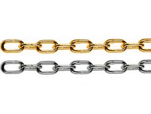 catena genovese in matassine - n°10 maglia ø mm.1,4 ferro ottonato cod:ferx.fer4244