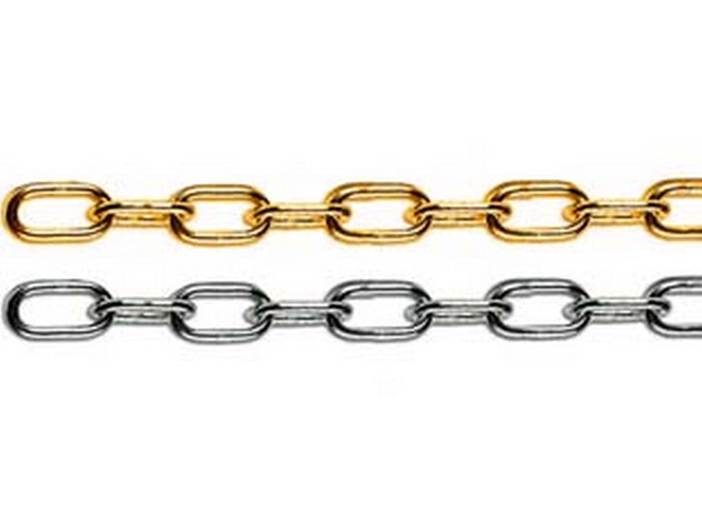 catena genovese in matassine - n°14 maglia ø mm.2,2 ferro ottonato cod:ferx.fer4268