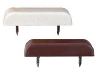 fermantine fermaporte con 2 chiodi - mm.40x10x7, in plastica bianca cod:ferx.fer22637