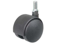 ruote doppie in nylon con perno - ø mm.50 perno ø mm.8x15 cod:ferx.fer154635