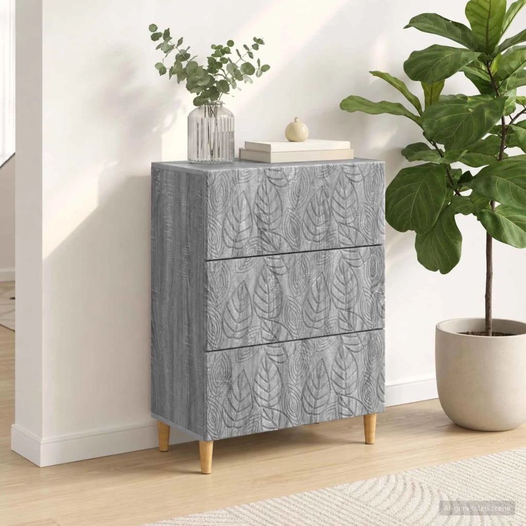 Mobile con Cassetti Sonoma grigio 66 x 34,5 x 90 cm 895071