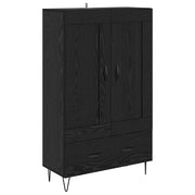 Credenza | Madia | Buffet da pranzo | Armadio da pranzo Rovere Nero 69,5 x 31 x 115 cm Legno multistrato