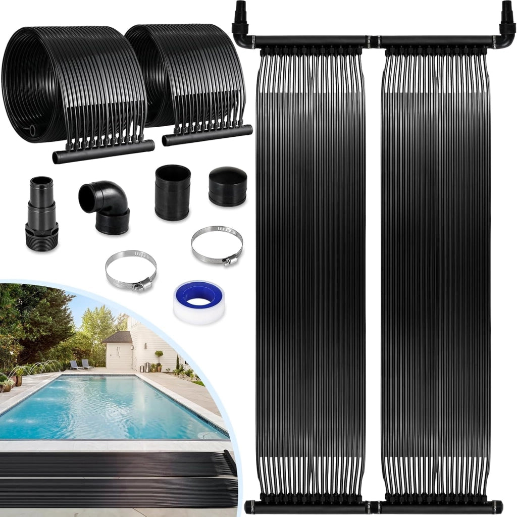 Collettore Solare per Piscina 300x75 cm, Riscaldatore per Piscina, Riscaldamento Solare per Piscine, Riscaldatore Solare, Piscina 2,1㎡ Fino a 12000 Litri Contenuto d'Acqua, Resistente UV