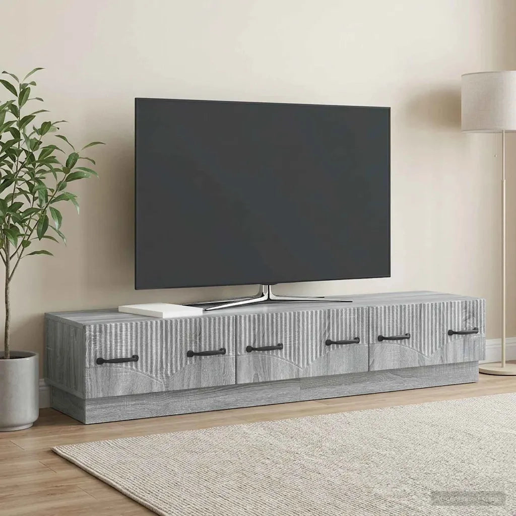 Mobile TV Grigio Sonoma 147 x 34,5 x 27 cm Legno ingegnerizzato 895401
