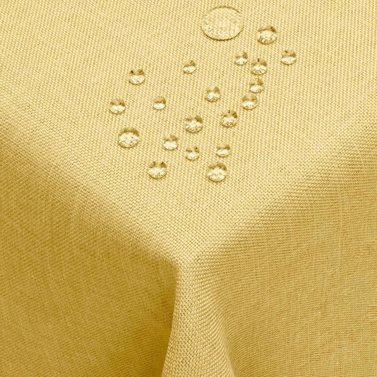 Tavolo Quadrato 135 x 180 cm o 180x135 cm o 135x180 cm Tavolo Quadrato con Effetto Lotus e Protezione da Macchie in Giallo