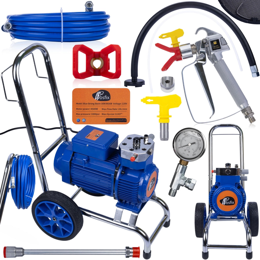 Pompa Airless Rosfix Blue Strong Storm 1690 BSS08 – Motore 4500W, 22MPA, 28L/min