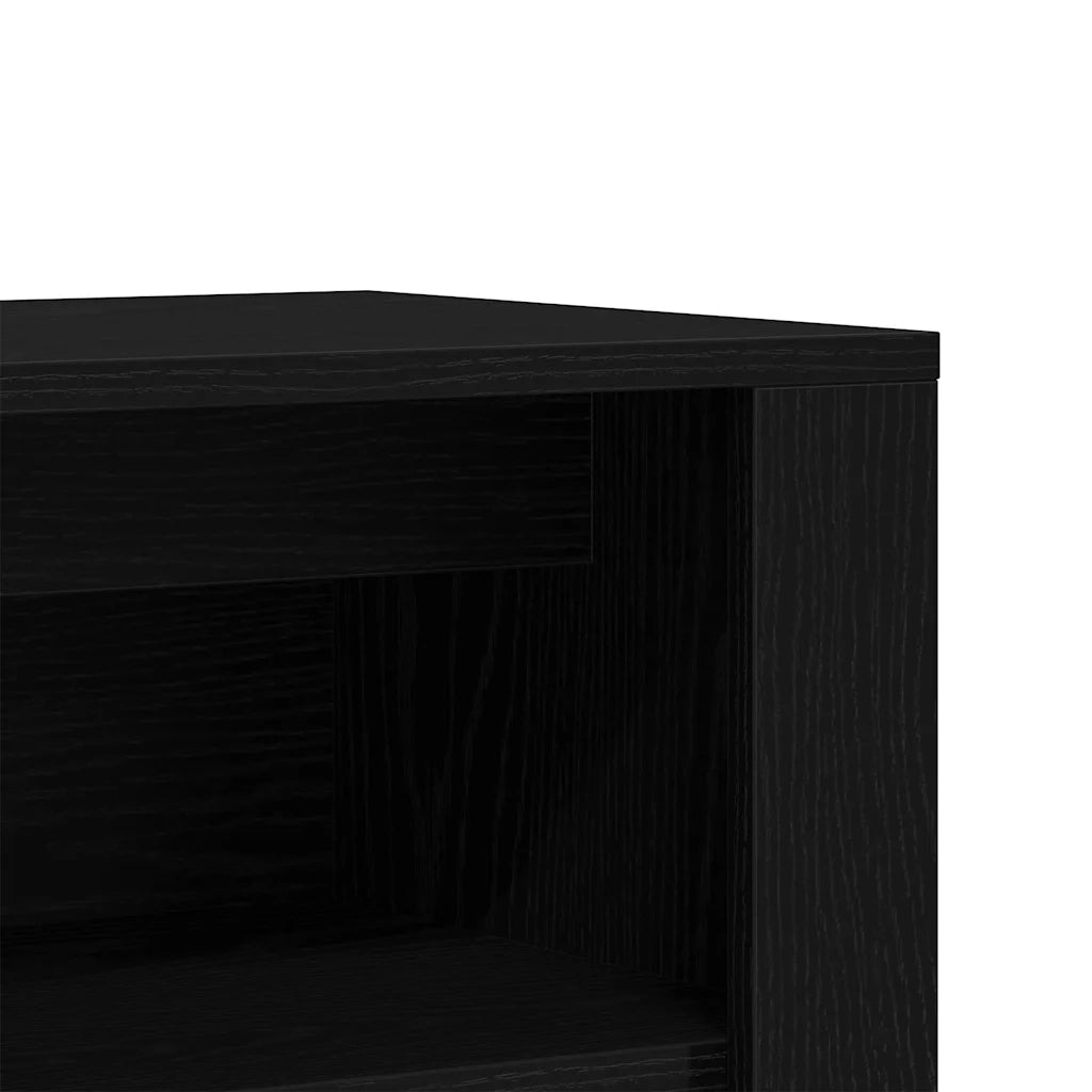 Panca-Sgabello Scarpiera Rovere Nero 100x35x45 cm in Legno di Argilla