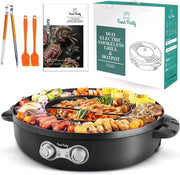 Pentola a Frittata con Griglia BBQ Coreana - Fondue elettrica e barbecue a gas 220V 2200W