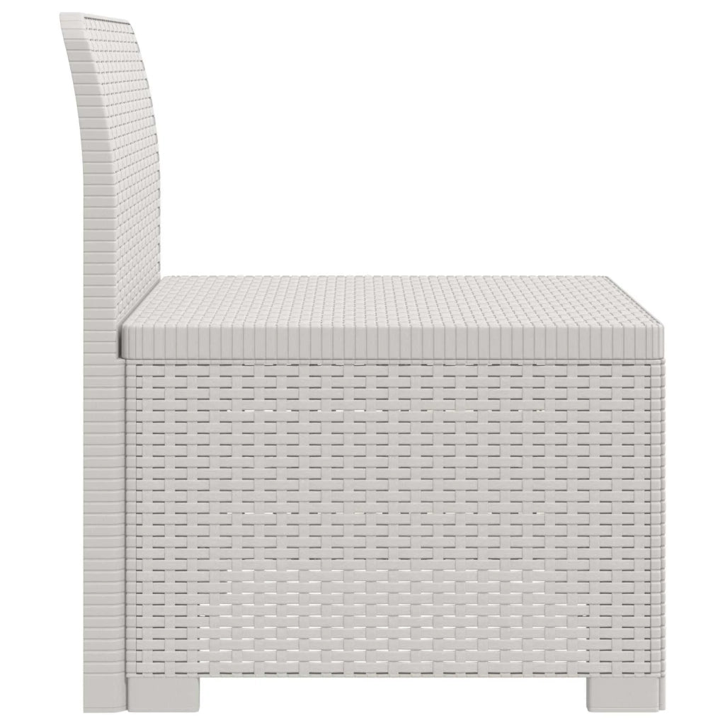 Divano da esterno-Divano da Giardino a 1 Posto Aspetto Rattan PP Bianco 504272