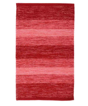 Tappeto HAPPY ROSSO cm.50x80 disegno a righe 100% cotone, tappetino stuoia bagno multiuso lavabile