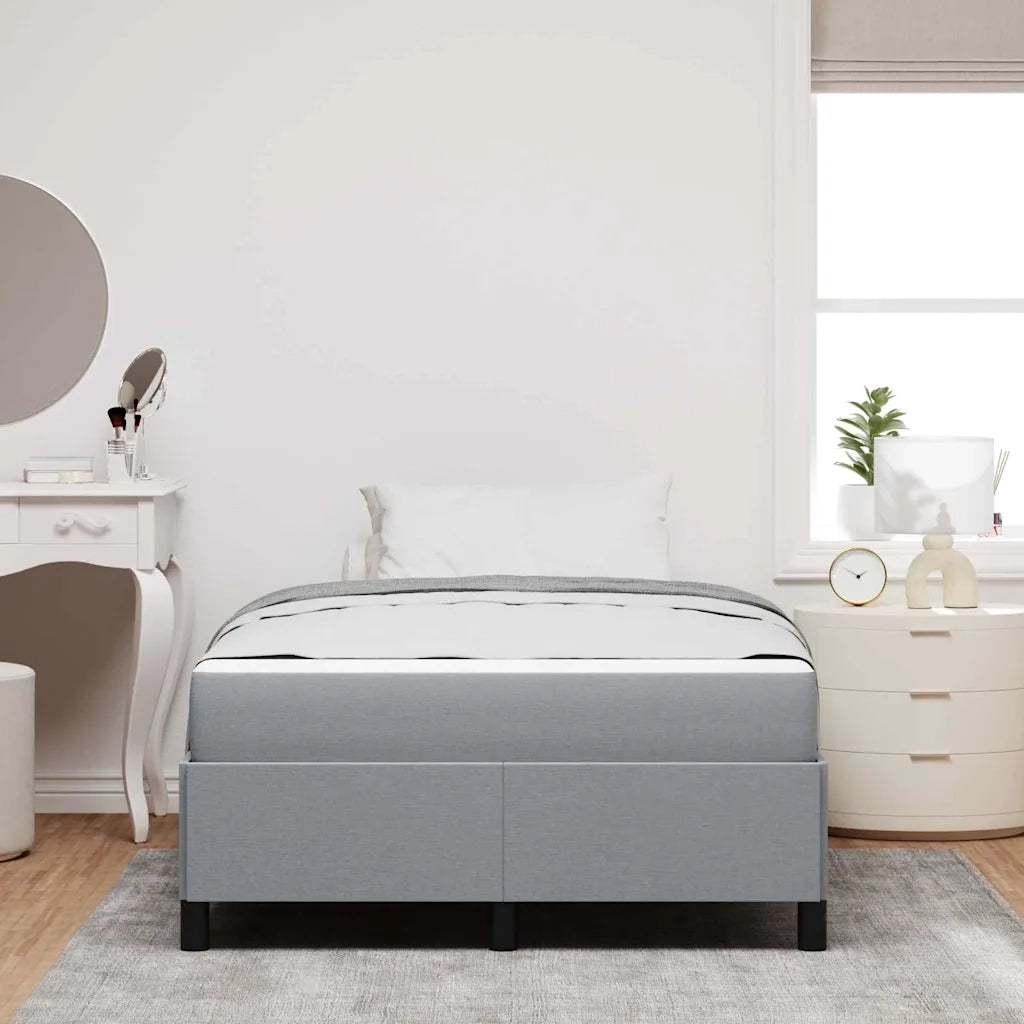 vidaXL Letto a molle Grigio chiaro e nero 120 x 190 cm