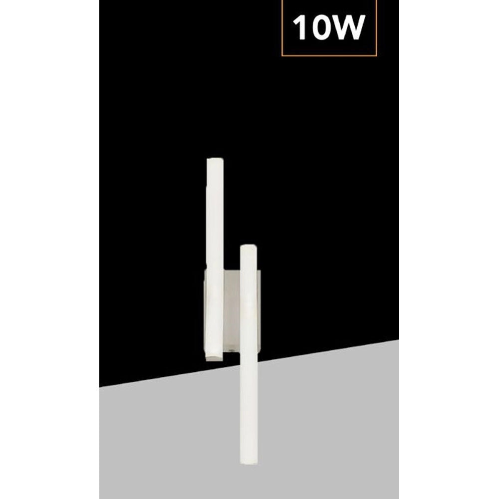 Trade Shop - Applique Lampada Da Parete A Led 10w 800lm Cct Ip20 Design Onda Moderno Bianco E26-3c -
