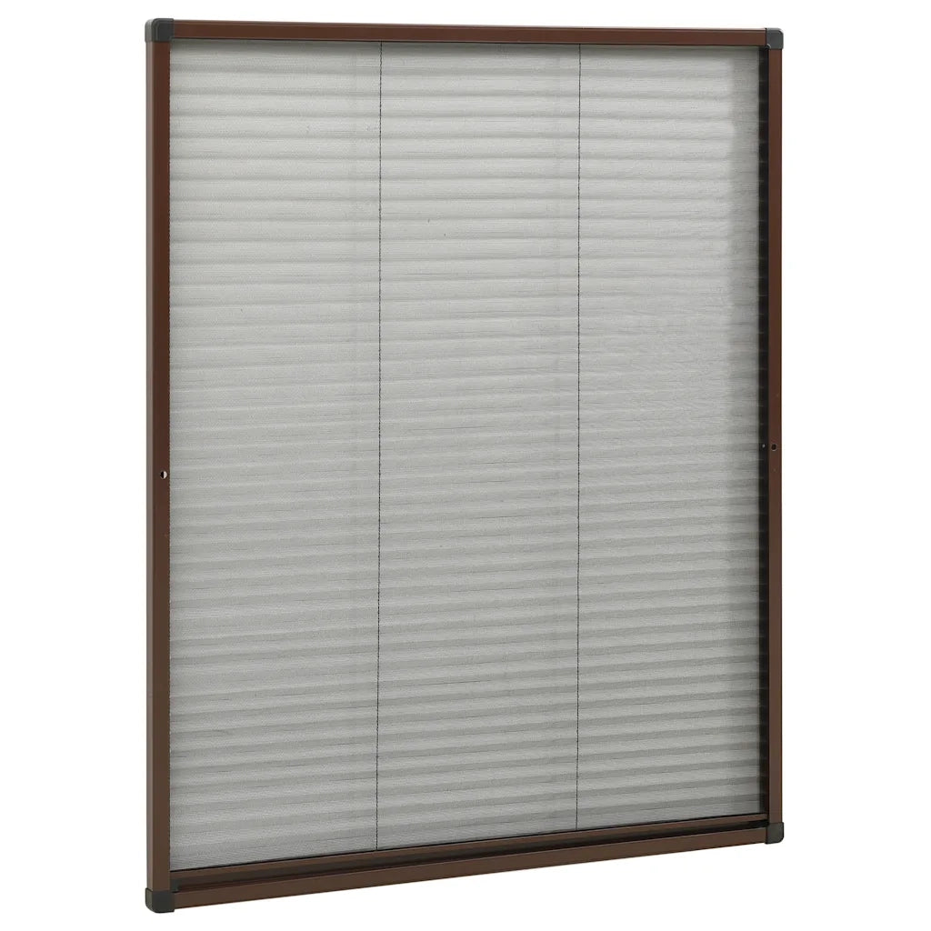 Zanzariera Plissettata Finestre in Alluminio Marrone 60x80 cm CFW1288931
