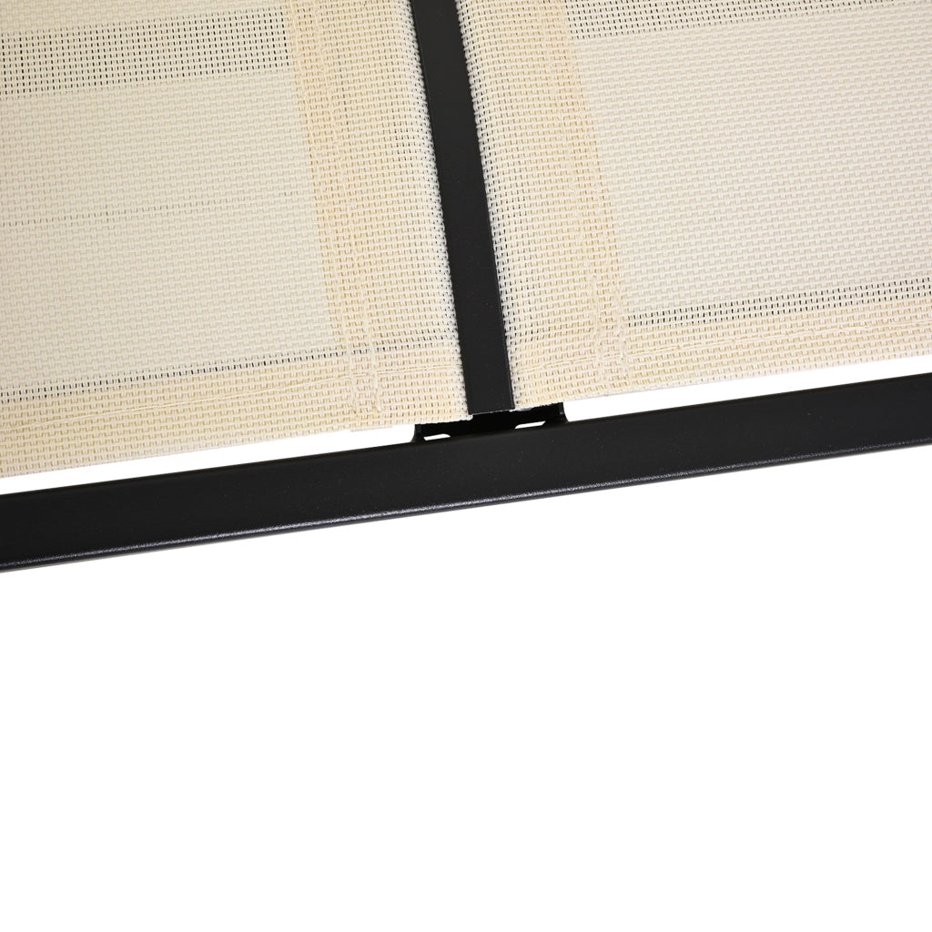 Altalena da giardino a 2 posti panca a dondolo in metallo beige