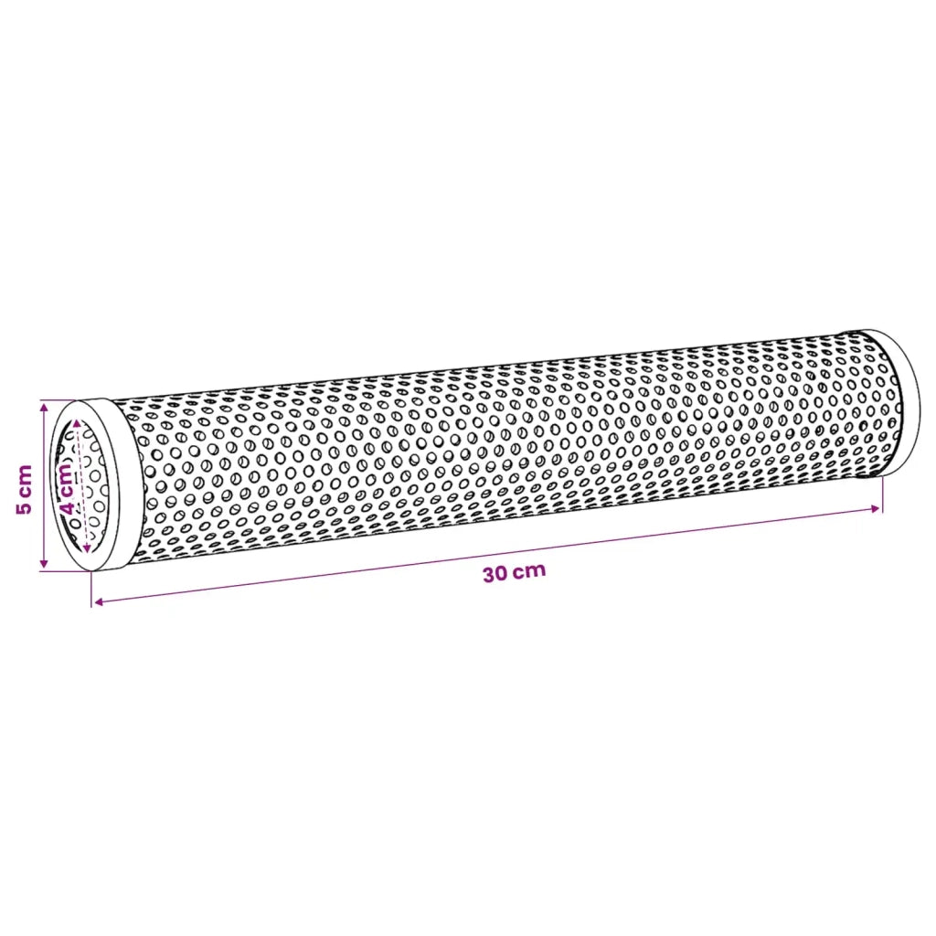 Tubo affumicatore 2 pcs Ø 5 x 30 cm Acciaio Inox 304 Argento 42042728