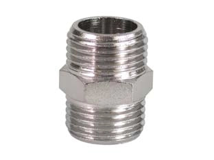 NIPLES MASCHIO OTTONE CROMATO- - M 3/8 - 10 pezzi
