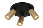 Faretto soffitto RITMO 3xMR11 oro nero alluminio