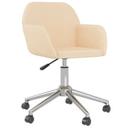 Sedia poltrona girevole ufficio computer studio tessuto crema 02_0024100