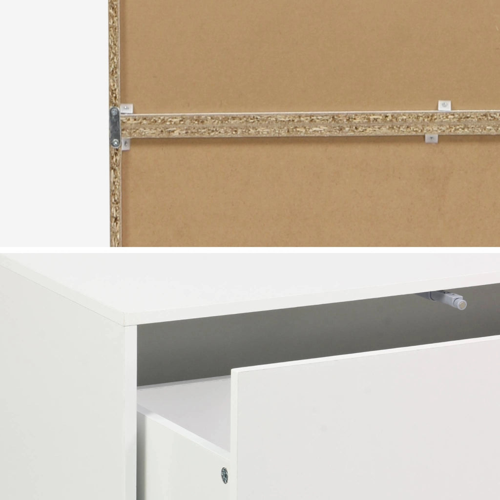 Libreria modulare in legno, 3 cassetti 8 vani, bianco