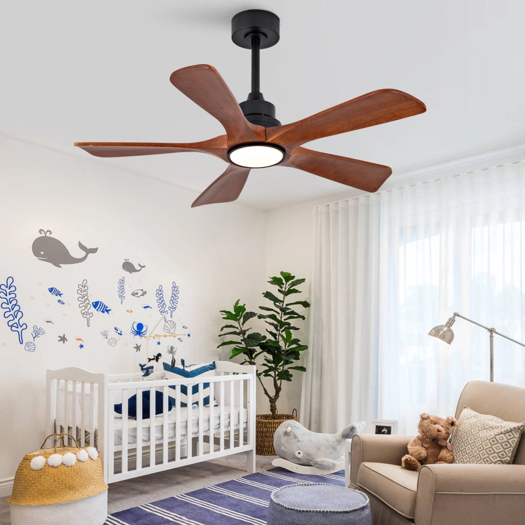 Ventilatore da soffitto Hyundai 42 pollici, 5 pale, illuminazione e telecomando, 6 velocit¨¤ reversibili, 3CCT dimmerabile, per patii e sale