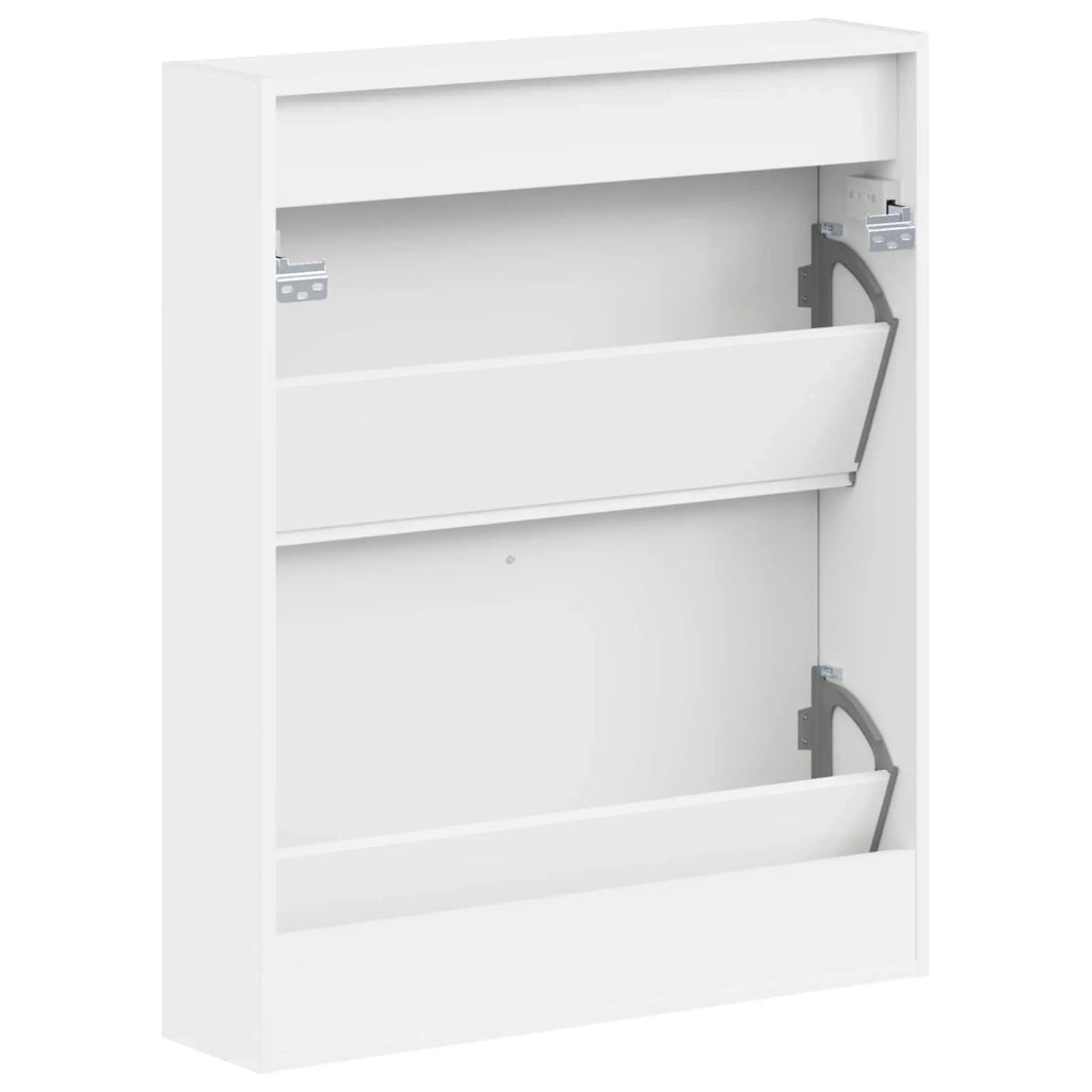 Mobiletto per Scarpe da Muro UTRECHT 71 x 17 x 86 cm Bianco 897735