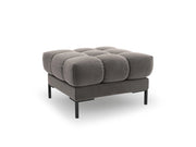 Cosmopolitan Design - Pouf "Bali" in velluto grigio chiaro 