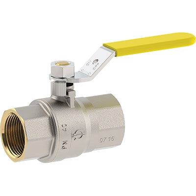 VALVOLA SFERA GAS + LEVA FF FUTURGAS FIV - OTTONE NICHELATO 1/2F- 6 pezzi