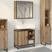 Set di mobili per il bagno con porta 2 pcs Rovere artigianale 3402403