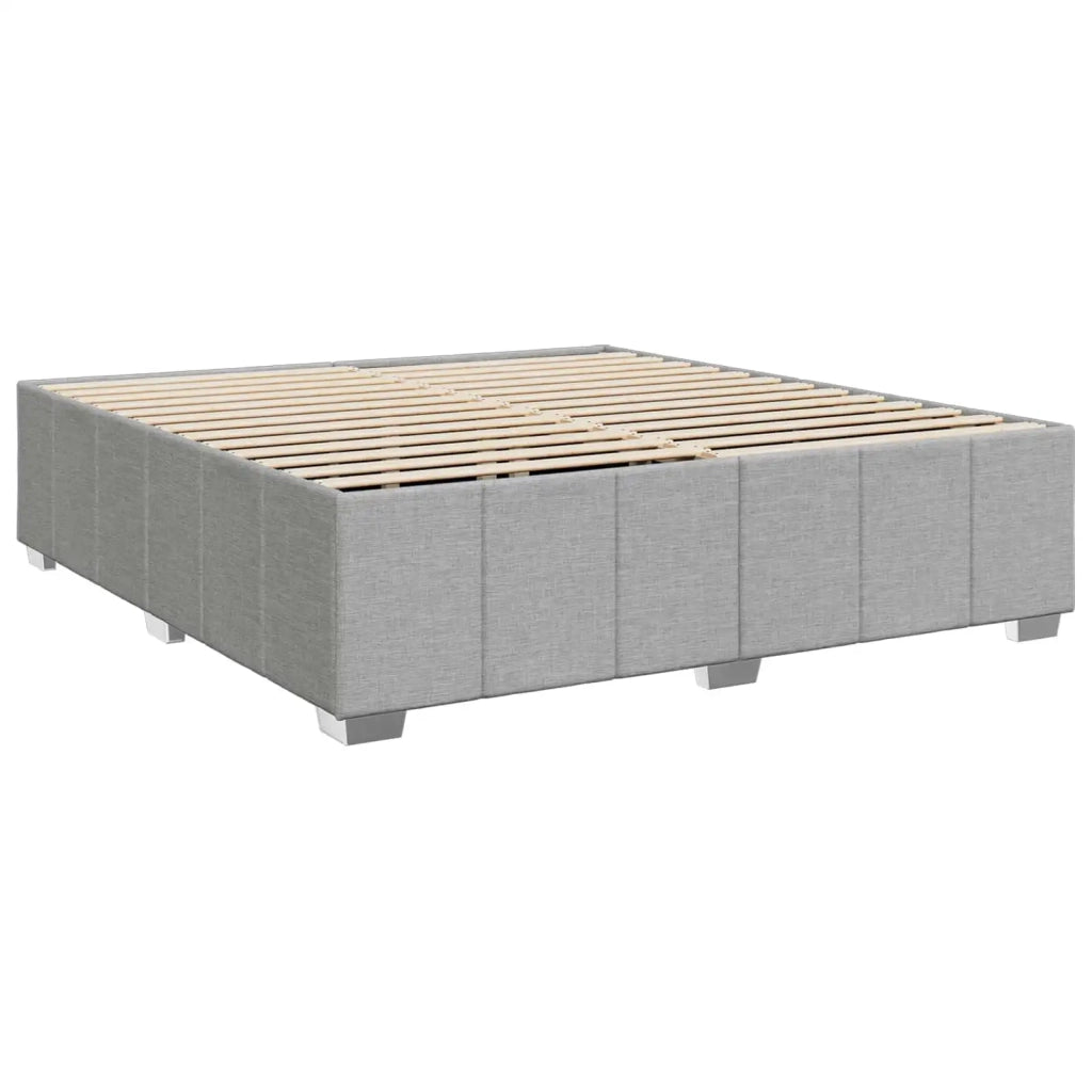 Letto box spring con materasso Grigio Chiaro 200 x 200 cm 3452754