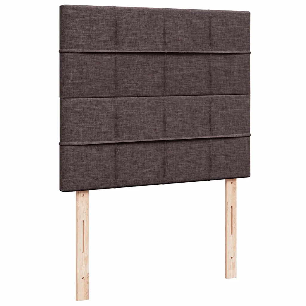 vidaXL Giroletto a Molle con Materasso Marrone Scuro 120x190cm Tessuto