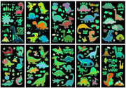 Tatuaggi temporanei 30 pezzi - Dinosauri illuminati - Impermeabili - Decorazioni per compleanni - Regali dinosauri - Compatti e carini - Tatuaggi dinosauri