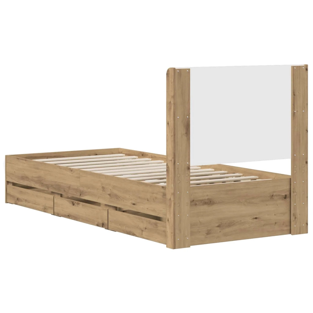 Struttura del letto con stoccaggio e testata Artisan Oak 3445813