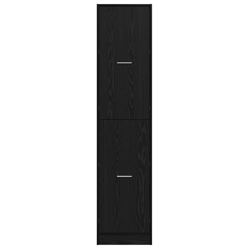 armadio da farmacia rovere nero 40x41x174,5 cm legno ingegnerizzato
