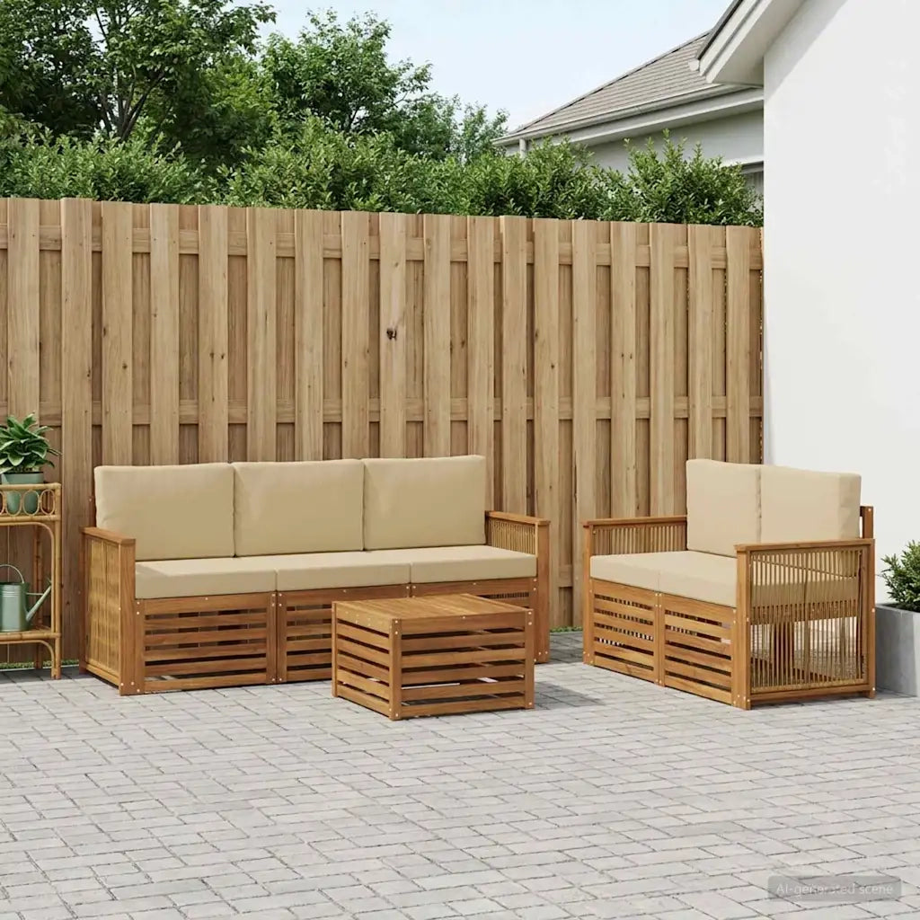 Set divani Legno di Acacia Massello 3384029