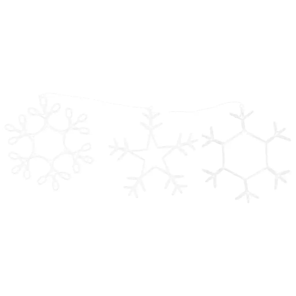 Fiocco di Neve di Natale Bianco caldo 44,5 x 38 cm PVC CFW3797332