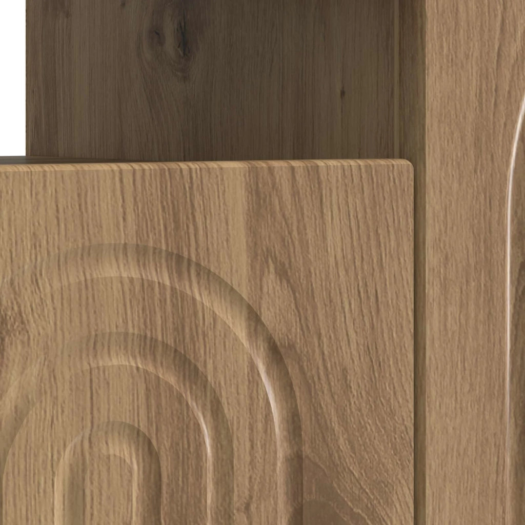 Mobile TV LED ALKMAAR Rovere Artigianale Legno ingegnerizzato 896254