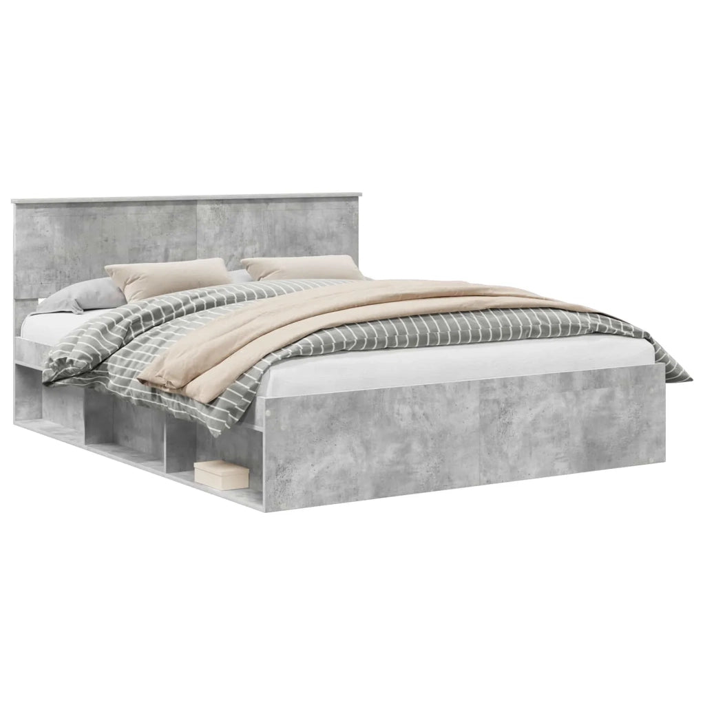 Struttura del letto Calcestruzzo 160 x 200 cm Pino massello 3410576