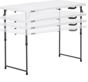 Tavolo da lavoro pieghevole regolabile in altezza, 1219x61x61 cm, 914 cm