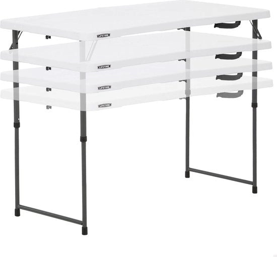 Tavolo da lavoro pieghevole regolabile in altezza, 1219x61x61 cm, 914 cm
