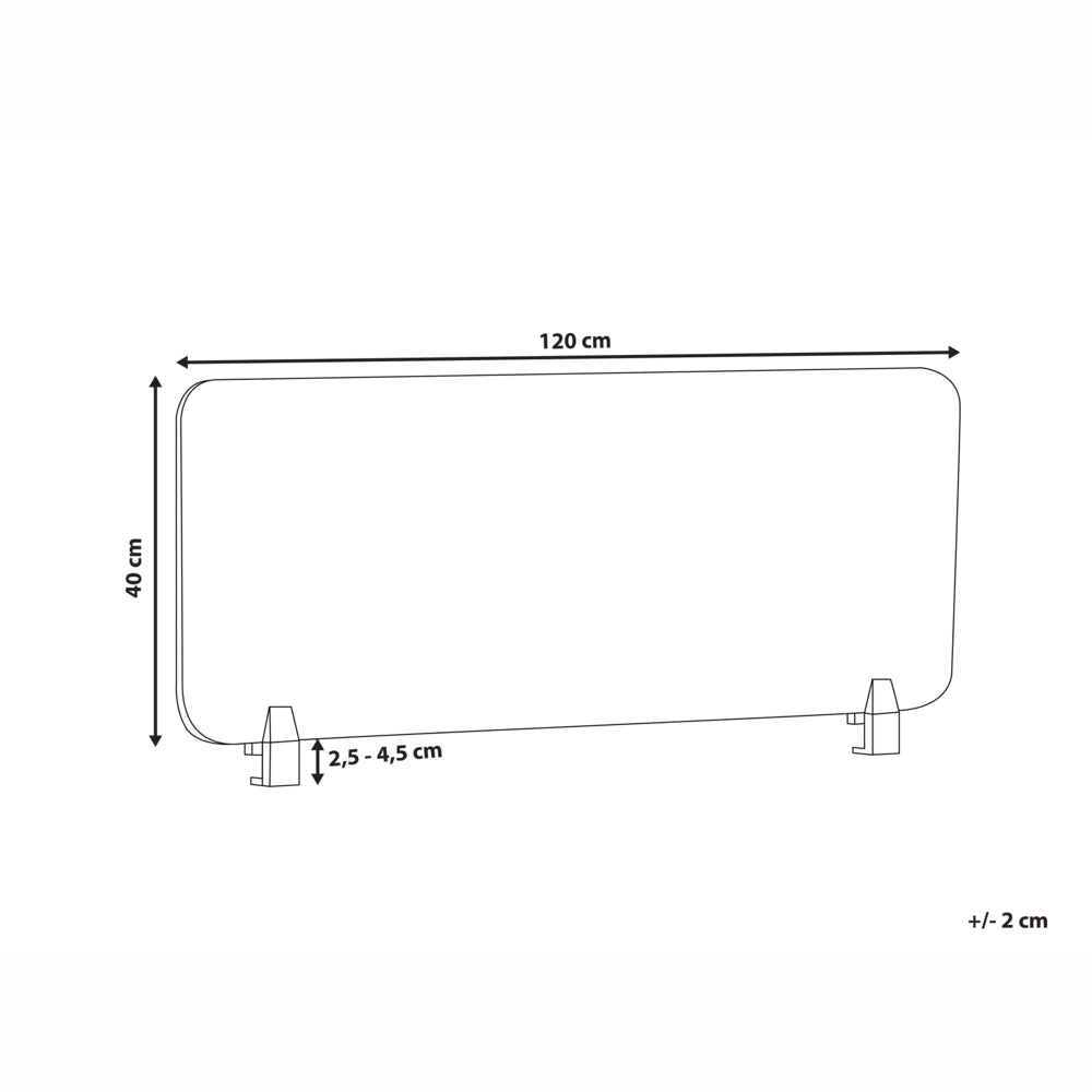Pannello Divisorio Blu Fonoassorbente 120 x 40 cm in Plastica PET per Scrivania